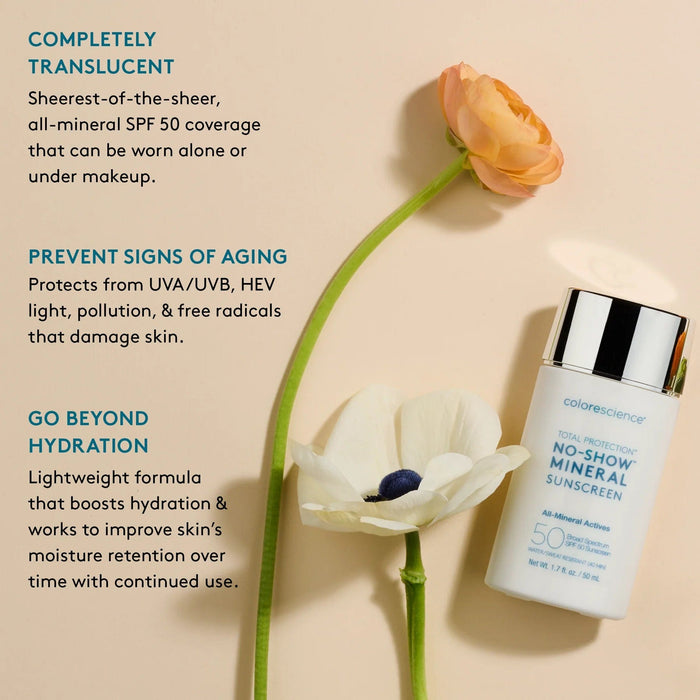 Sunscreen Colorescience Total Protection No-Show Mineral Sunscreen SPF50 Colorescience