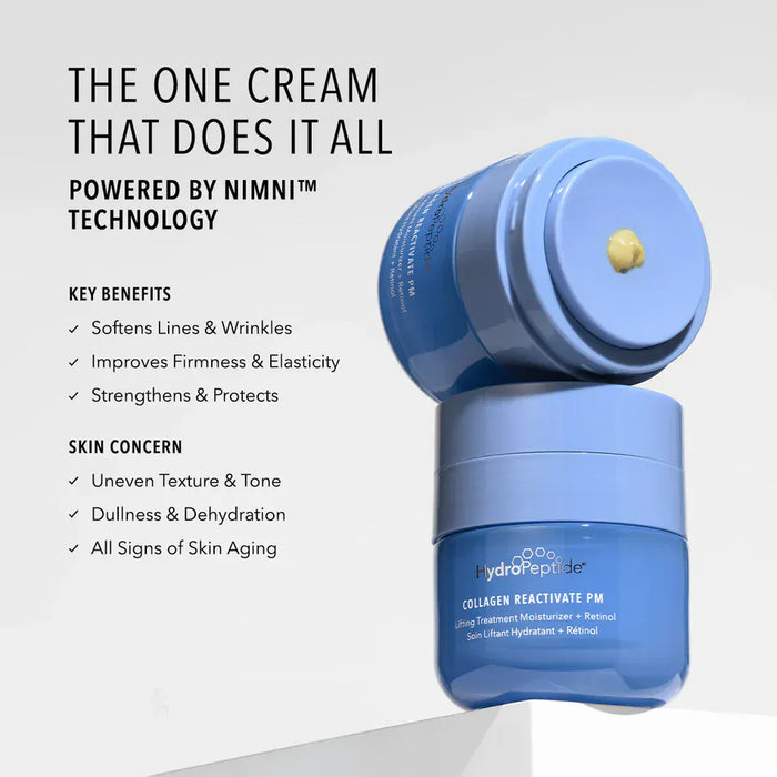 Face Moisturizer Hyrdopeptide Collagen Reactive PM Cream Leesi B.