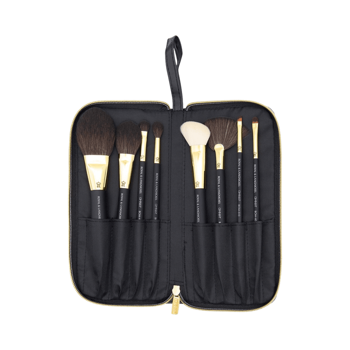 Makeup Brushes Omnia Professional Gold Glam 9pc Travel Kit Royal Brush